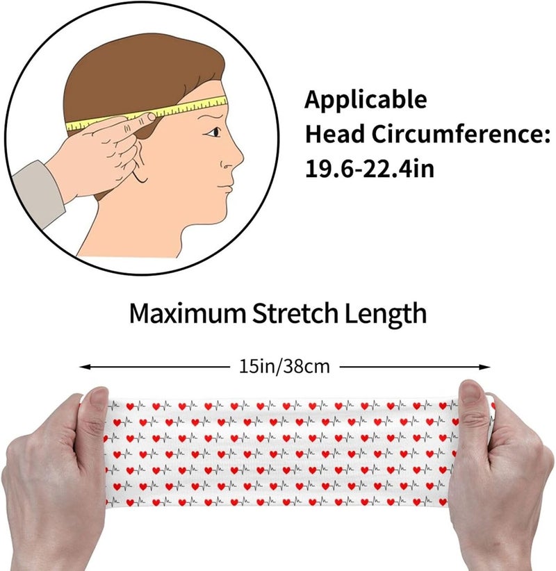 Gianlaima Sports Sweatband Head Bands for Women Men Sweat-Absorbing Headbands Suitable for Running Yoga Fitness Football Exercise - Image 3